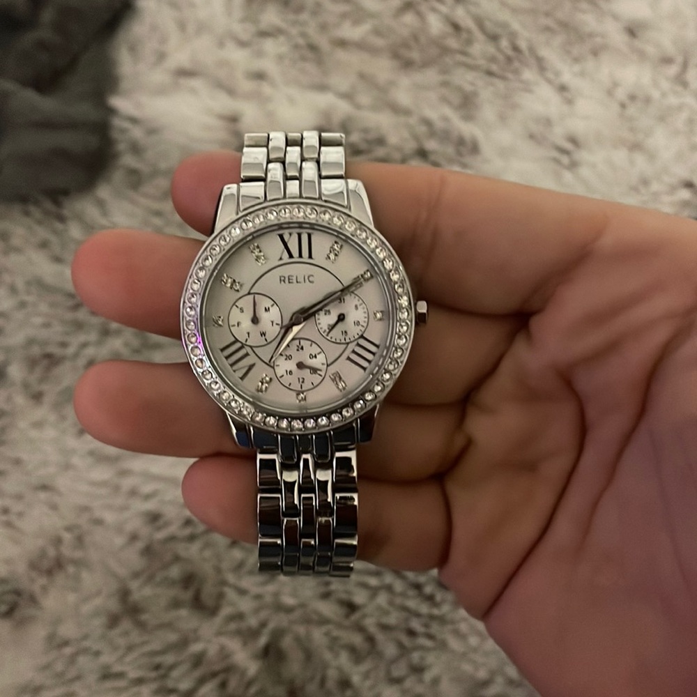 Relic silver watch